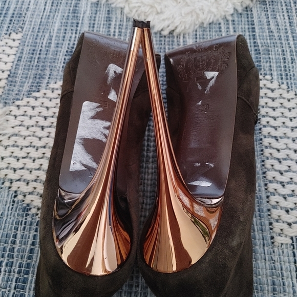 Gorgeous Luis Onofre Peep Toe Heels Size 9 - Picture 11 of 11